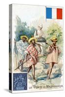 Postman Delivering Mail in Madagascar, Late 19th Century-null-Stretched Canvas