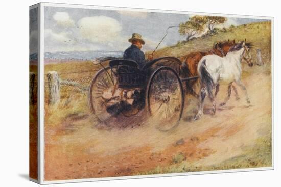 Postman in His Mail-Cart in the Australian Outback-Percy F.s. Spence-Stretched Canvas