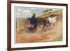 Postman in His Mail-Cart in the Australian Outback-Percy F.s. Spence-Framed Premium Giclee Print