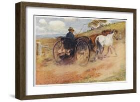 Postman in His Mail-Cart in the Australian Outback-Percy F.s. Spence-Framed Art Print