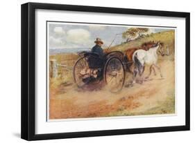 Postman in His Mail-Cart in the Australian Outback-Percy F.s. Spence-Framed Art Print