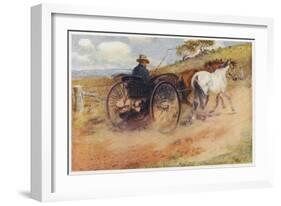 Postman in His Mail-Cart in the Australian Outback-Percy F.s. Spence-Framed Art Print