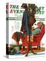 "Postman Soaking Feet," Saturday Evening Post Cover, December 21, 1940-Joseph Christian Leyendecker-Stretched Canvas