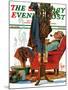 "Postman Soaking Feet," Saturday Evening Post Cover, December 21, 1940-Joseph Christian Leyendecker-Mounted Premium Giclee Print