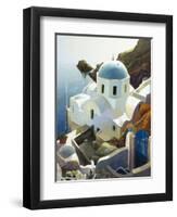 Postmark Santorini-Max Hayslette-Framed Premium Giclee Print