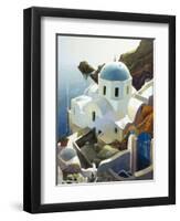 Postmark Santorini-Max Hayslette-Framed Giclee Print