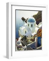 Postmark Santorini-Max Hayslette-Framed Giclee Print