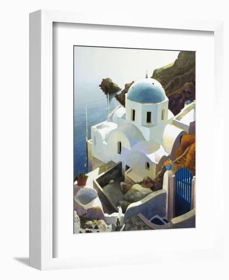 Postmark Santorini-Max Hayslette-Framed Giclee Print