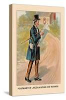 Postmaster Lincoln Going His Rounds-Harriet Putnam-Stretched Canvas