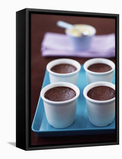 Pot Au Chocolate (Baked Chocolate Mousse)-Michael Paul-Framed Stretched Canvas