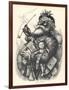 Pot-Bellied Father Christmas with Lots of Presents-Thomas Nast-Framed Art Print