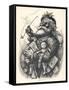 Pot-Bellied Father Christmas with Lots of Presents-Thomas Nast-Framed Stretched Canvas