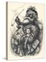 Pot-Bellied Father Christmas with Lots of Presents-Thomas Nast-Stretched Canvas