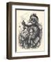 Pot-Bellied Father Christmas with Lots of Presents-Thomas Nast-Framed Art Print