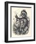 Pot-Bellied Father Christmas with Lots of Presents-Thomas Nast-Framed Art Print