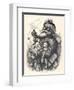 Pot-Bellied Father Christmas with Lots of Presents-Thomas Nast-Framed Art Print