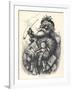 Pot-Bellied Father Christmas with Lots of Presents-Thomas Nast-Framed Art Print