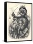 Pot-Bellied Father Christmas with Lots of Presents-Thomas Nast-Framed Stretched Canvas