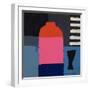 Pot, Glass and Stripes-Sophie Harding-Framed Giclee Print