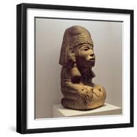 Pot in the Form of a Kneeling Figure, 800-1200-Mayan-Framed Giclee Print
