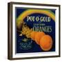 Pot O' Gold Orange Label - Los Angeles, CA-Lantern Press-Framed Art Print