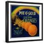 Pot O' Gold Orange Label - Los Angeles, CA-Lantern Press-Framed Art Print