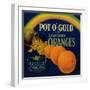 Pot O' Gold Orange Label - Los Angeles, CA-Lantern Press-Framed Art Print