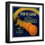 Pot O' Gold Orange Label - Los Angeles, CA-Lantern Press-Framed Art Print