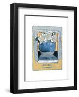 Pot of White Pansies-Joadoor-Framed Art Print