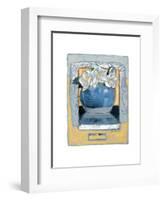 Pot of White Pansies-Joadoor-Framed Art Print