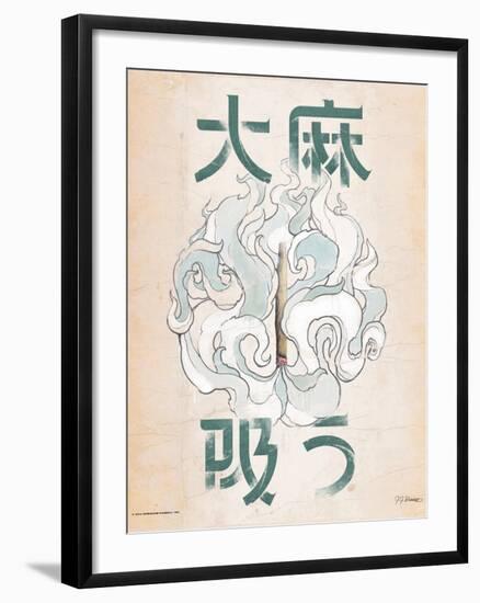 Pot Smoke Design-JJ Brando-Framed Art Print