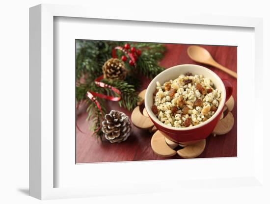 Pot with Kutia - Traditional Christmas Sweet Meal-IMelnyk-Framed Photographic Print