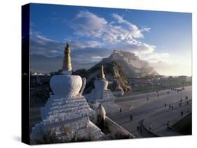 Potala at Sunrise, Lhasa, Tibet-Vassi Koutsaftis-Stretched Canvas