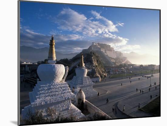 Potala at Sunrise, Lhasa, Tibet-Vassi Koutsaftis-Mounted Photographic Print