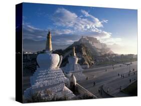 Potala at Sunrise, Lhasa, Tibet-Vassi Koutsaftis-Stretched Canvas
