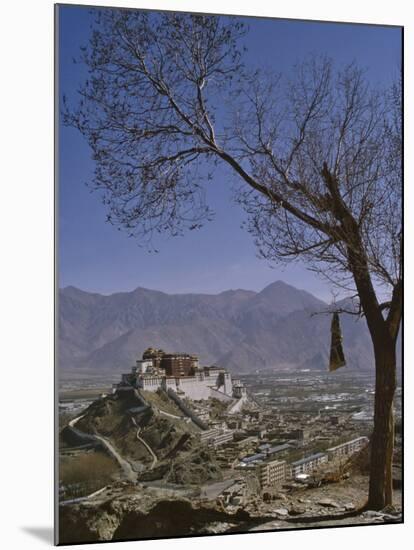 Potala Palace from Yuwang Shan Mountain, Lhasa, Tibet, China, Asia-Nigel Blythe-Mounted Photographic Print