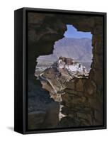 Potala Palace, Seen Through Ruined Fort Window, Lhasa, Tibet-Nigel Blythe-Framed Stretched Canvas