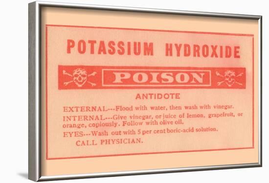Potassium Hydroxide - Poison-null-Framed Art Print