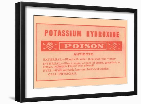 Potassium Hydroxide - Poison-null-Framed Art Print