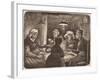 Potato Eaters, 1885 (lithograph in dark brown)-Vincent van Gogh-Framed Giclee Print