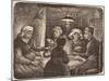 Potato Eaters, 1885 (lithograph in dark brown)-Vincent van Gogh-Mounted Giclee Print