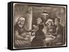 Potato Eaters, 1885 (lithograph in dark brown)-Vincent van Gogh-Framed Stretched Canvas