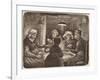 Potato Eaters, 1885 (lithograph in dark brown)-Vincent van Gogh-Framed Giclee Print