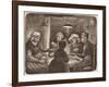 Potato Eaters, 1885 (lithograph in dark brown)-Vincent van Gogh-Framed Giclee Print