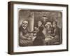 Potato Eaters, 1885 (lithograph in dark brown)-Vincent van Gogh-Framed Giclee Print