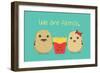 Potato Family Include Father and Mother Which Have Son is French Fries.-Solar22-Framed Art Print