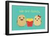 Potato Family Include Father and Mother Which Have Son is French Fries.-Solar22-Framed Art Print