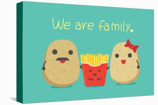 Potato Family Include Father and Mother Which Have Son is French Fries.-Solar22-Stretched Canvas