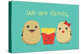 Potato Family Include Father and Mother Which Have Son is French Fries.-Solar22-Stretched Canvas