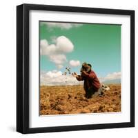 Potato Harvest In The Andes Of Peru-cwwc-Framed Art Print